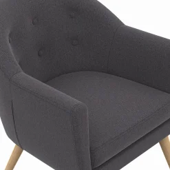 Fauteuil scandinave cabriolet gris anthracite