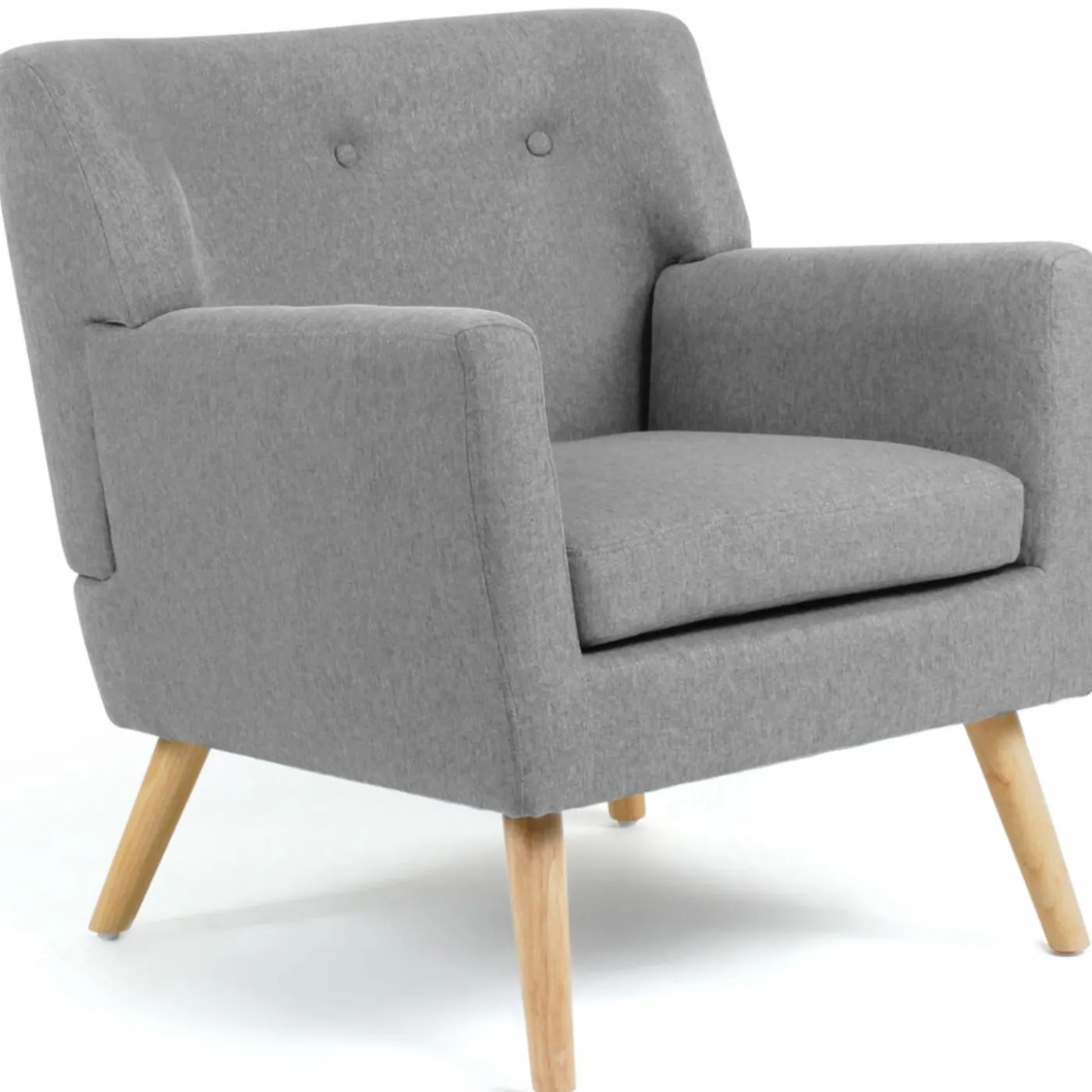 Fauteuil scandinave gris chiné