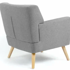 Fauteuil scandinave gris chiné