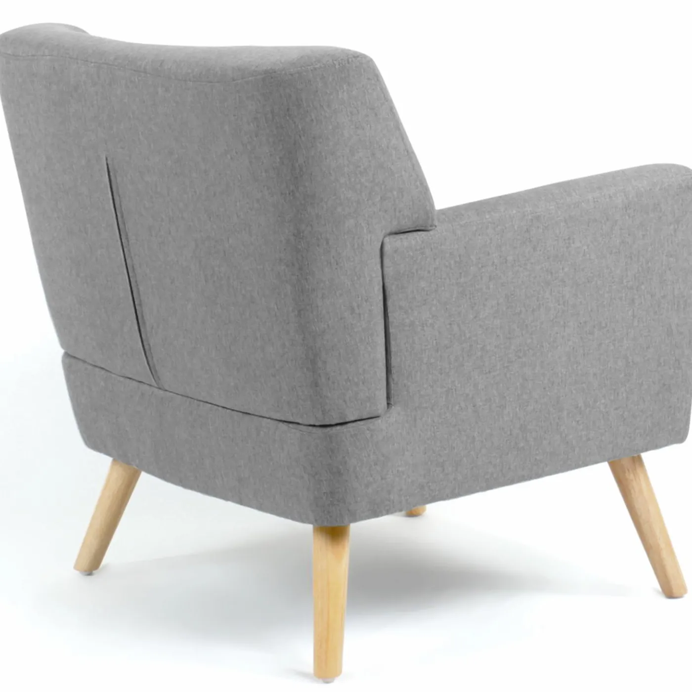 Fauteuil scandinave gris chiné