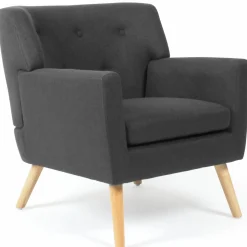 Fauteuil scandinave gris anthracite