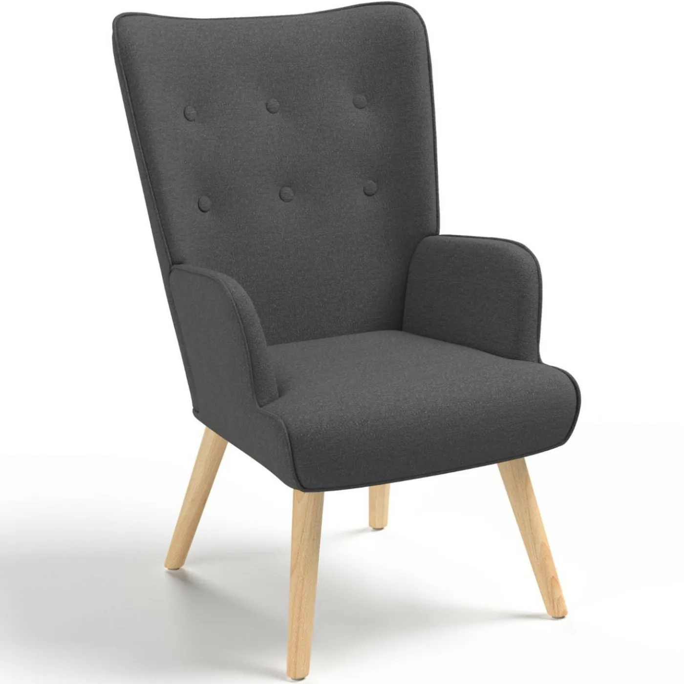 Fauteuil scandinave gris anthracite IVAR