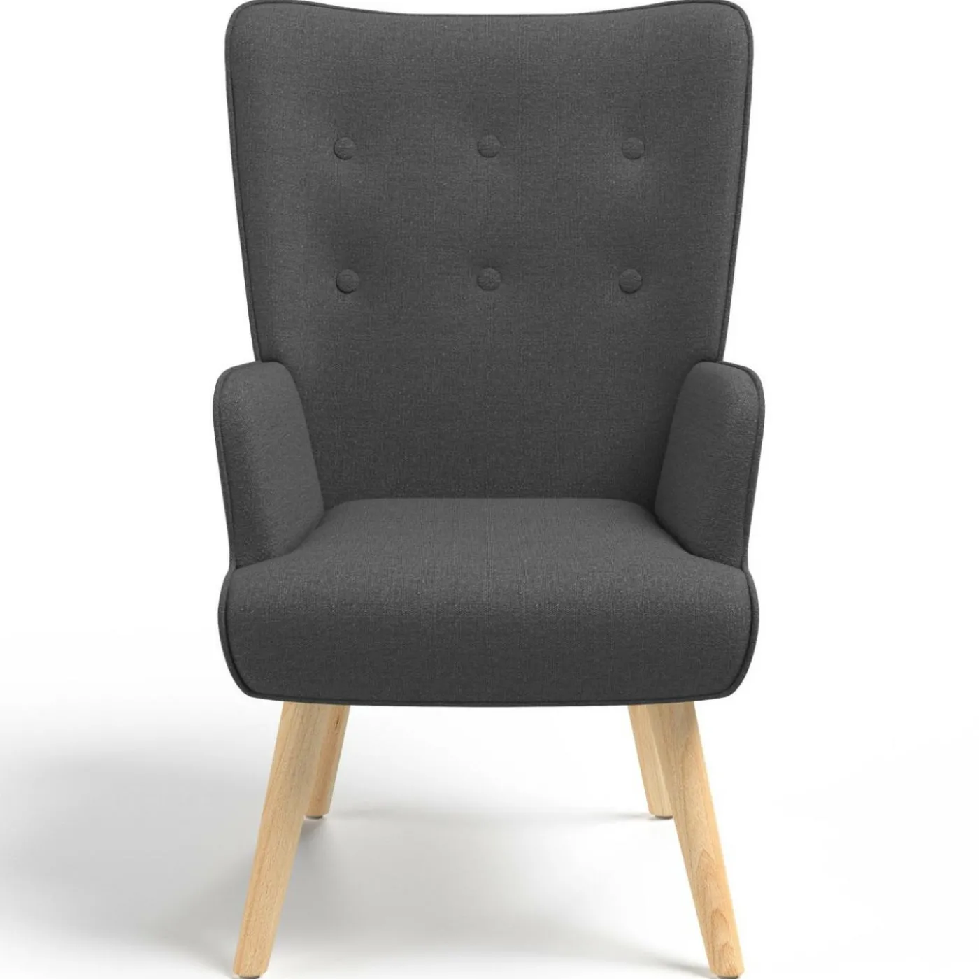 Fauteuil scandinave gris anthracite IVAR