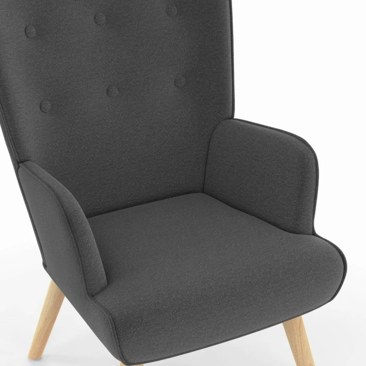 Fauteuil scandinave gris anthracite IVAR