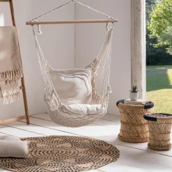 Fauteuil suspendu macramé