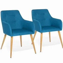Fauteuils scandinaves bleu canard