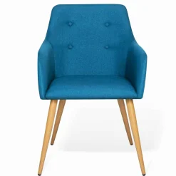 Fauteuils scandinaves bleu canard