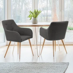 Fauteuils scandinaves gris anthracite