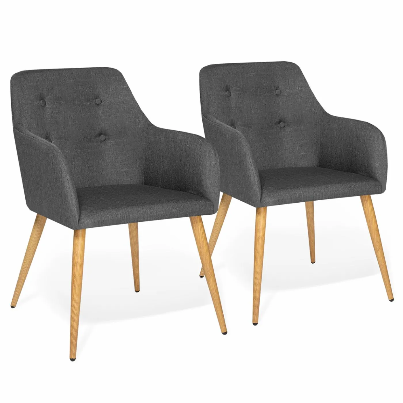 Fauteuils scandinaves gris anthracite