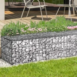 Gabions pour pierre (jardin) 100 x 30 x 30 cm : lot de 2
