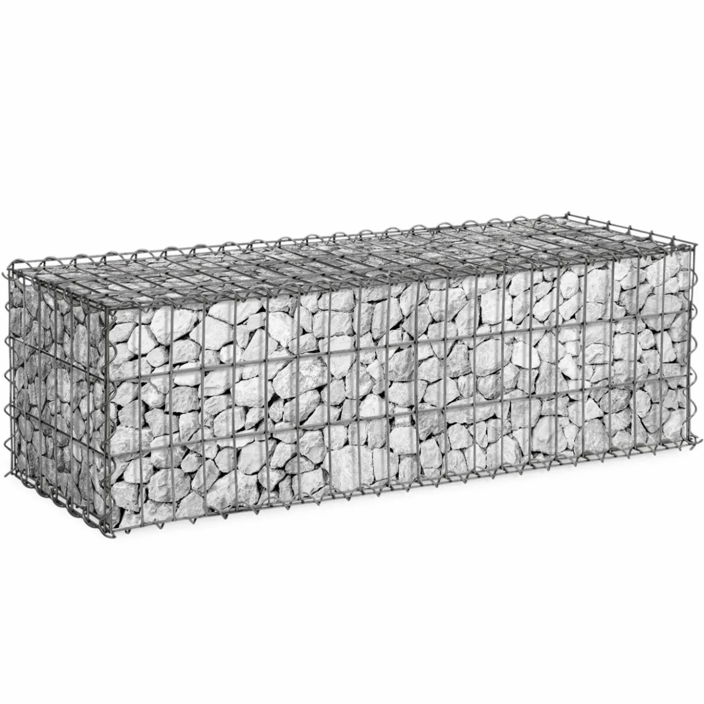 Gabions pour pierre (jardin) 100 x 30 x 30 cm : lot de 2