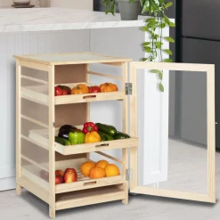 Garde-manger bois pour fruits et légumes