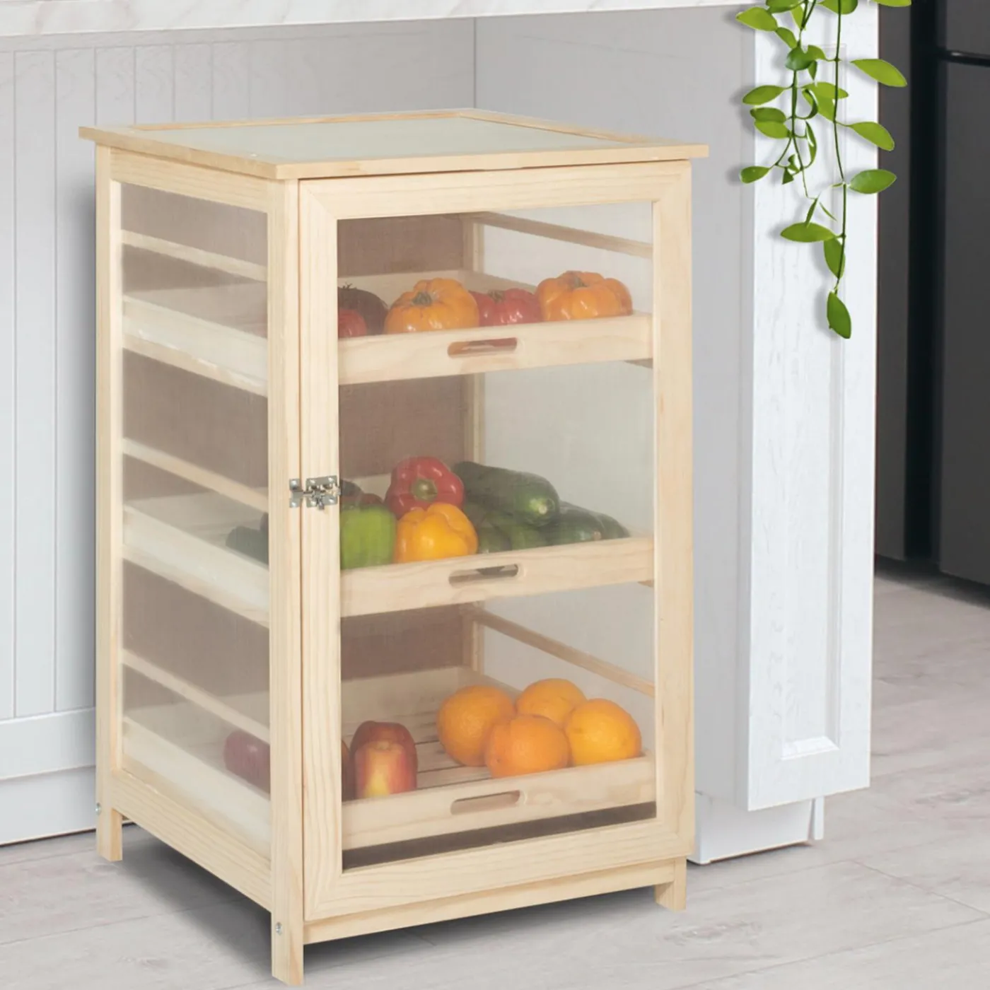 Garde-manger bois pour fruits et légumes