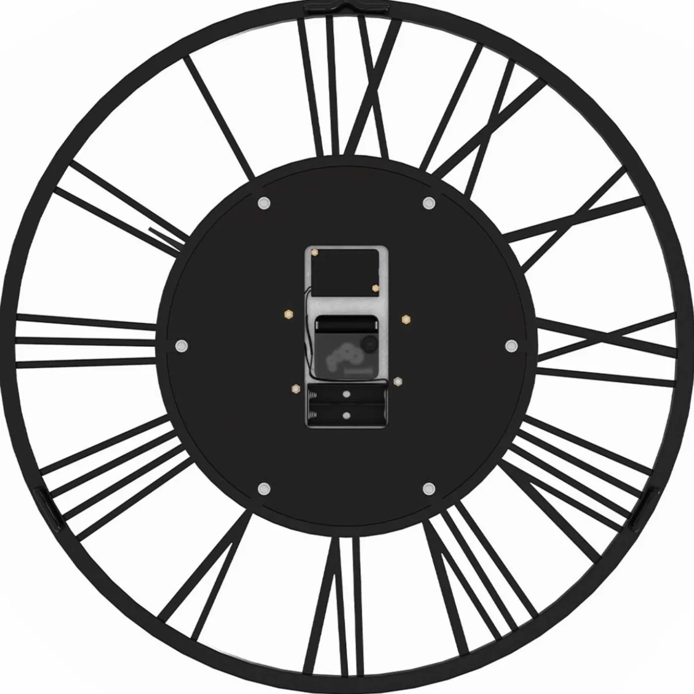 Grande horloge murale industrielle 60 cm avec engrenages