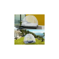 Grande moustiquaire dôme pop-up 195x180 cm pour lit
