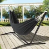Hamac gris anthracite avec support métal