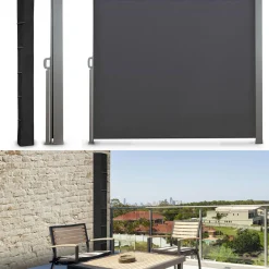 Housse pour paravent rétractable hauteur 2m noire