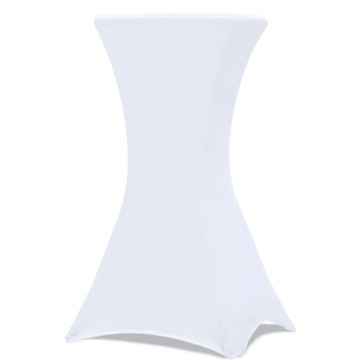 Housses blanches pour table haute de réception