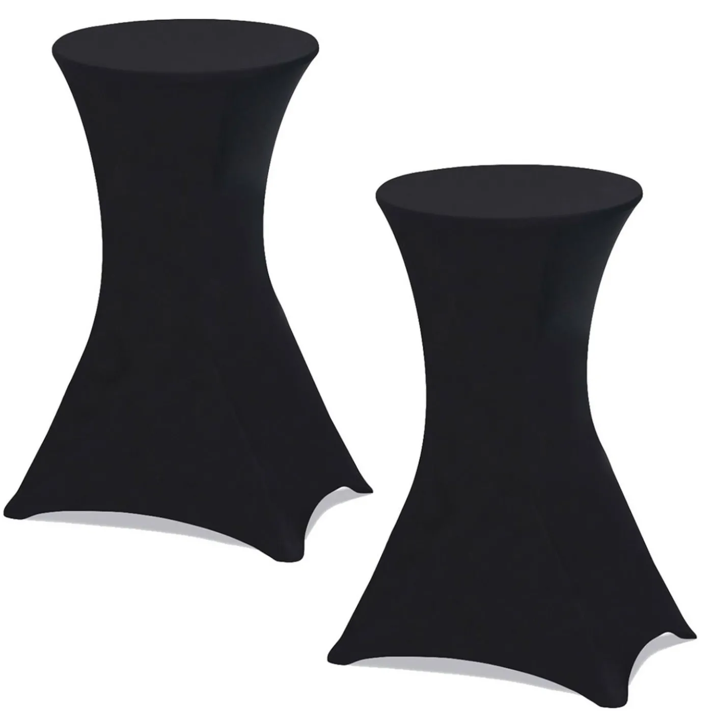 Housses noires pour table haute de réception