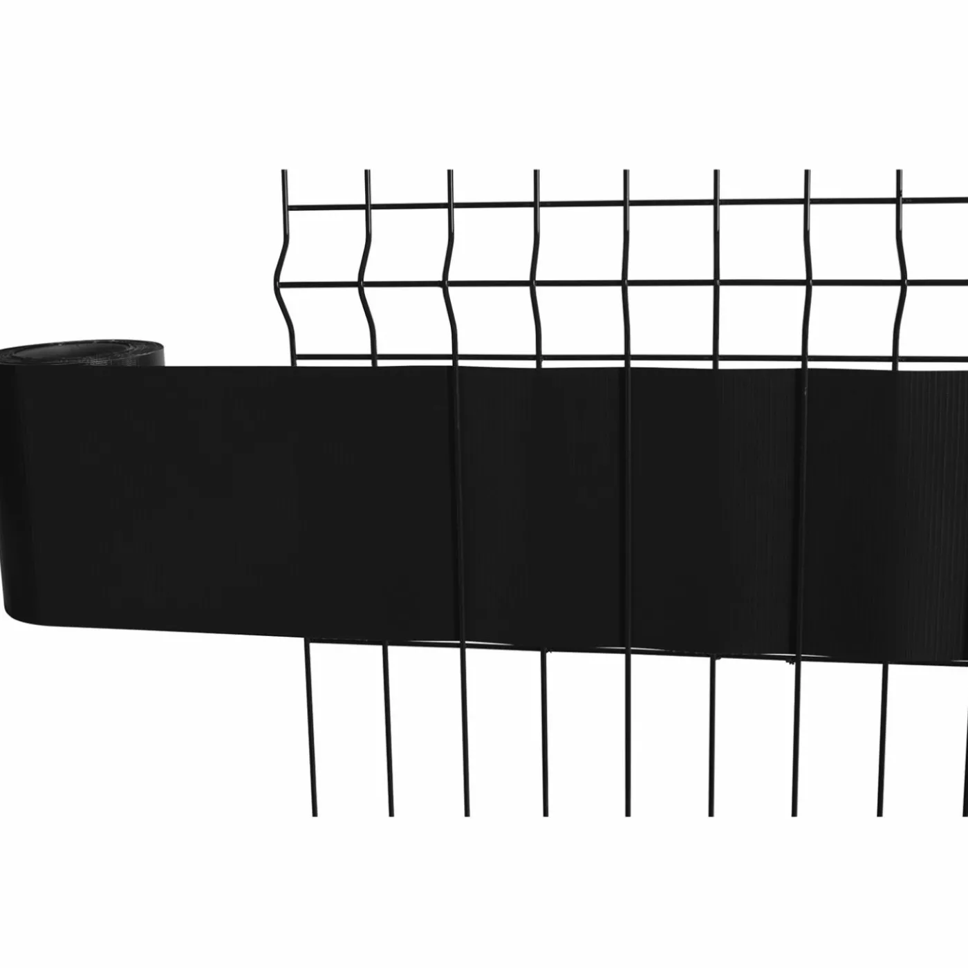 Lamelles occultantes PVC noir 35m pour grillage rigide