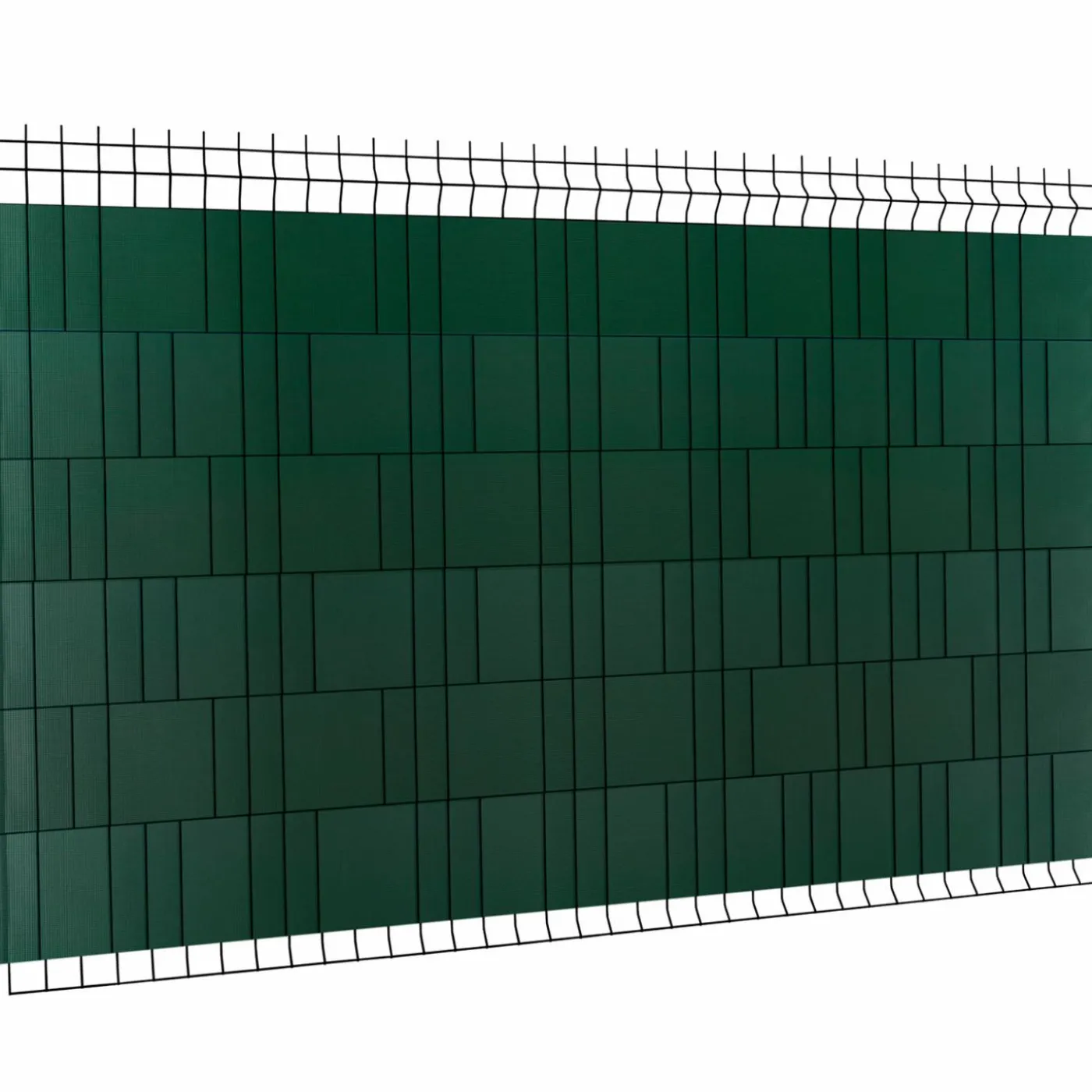 Lamelles occultantes PVC vert 35m pour grillage rigide