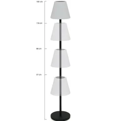 Lampadaire solaire extérieur LED multicolore