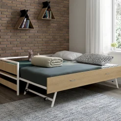 Lit banquette convertible style industriel