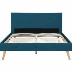 Lit bleu canard scandinave 140x190 cm
