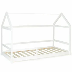 Lit cabane enfant blanc 90 x 190 cm style scandinave