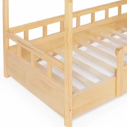 Lit cabane enfant en bois 80 x 160 cm