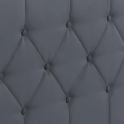 Lit coffre avec tête de lit gris 160x200 cm