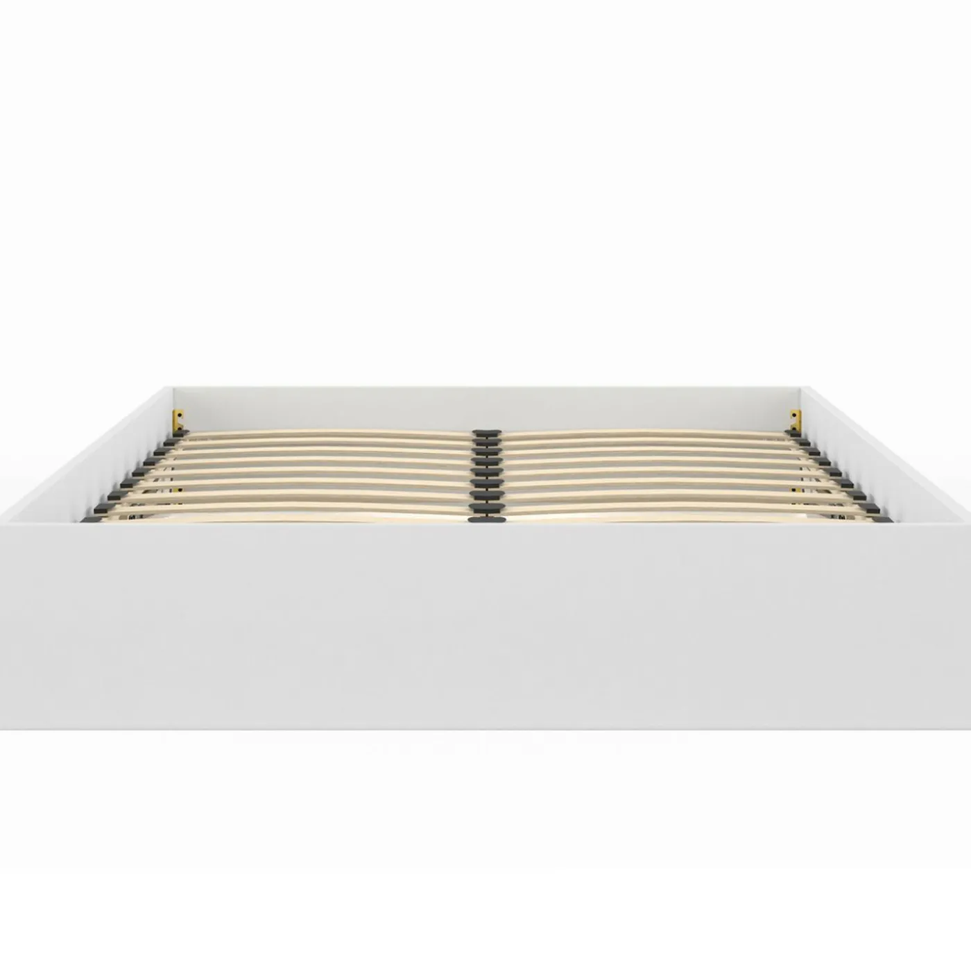 Lit coffre double avec sommier 160 x 200 cm blanc