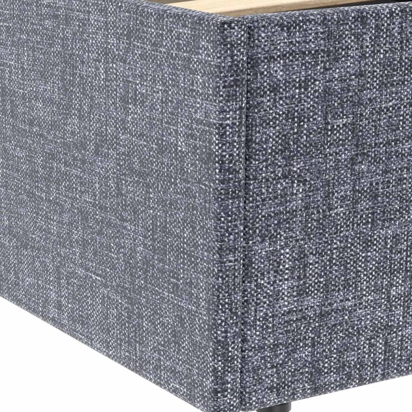 Lit coffre 140x190 cm gris anthracite