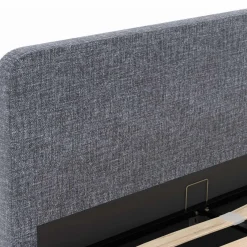Lit coffre 140x190 cm gris anthracite