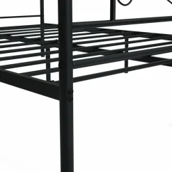 Lit en métal 140 x 190 cm avec sommier