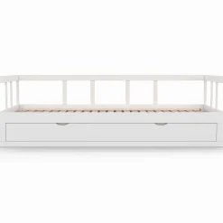 Lit gigogne transformable en lit 2 places blanc