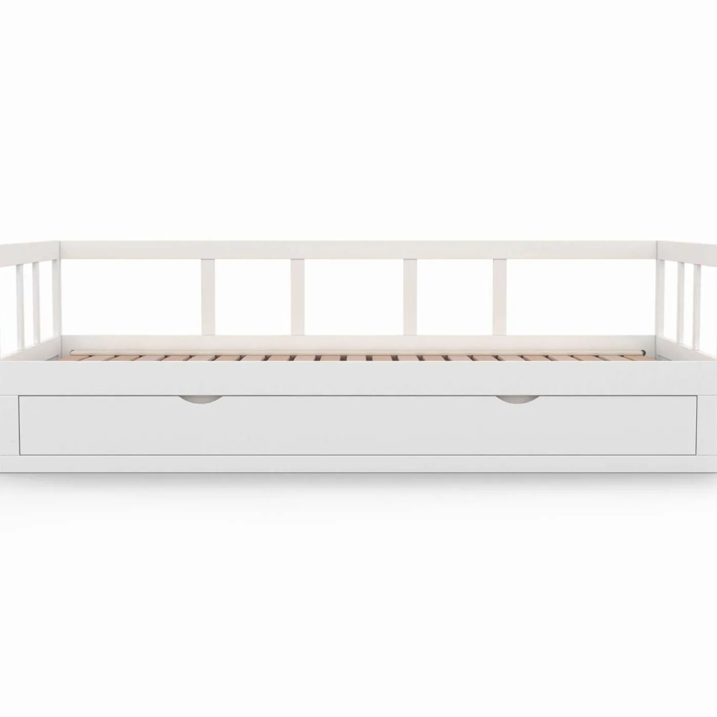 Lit gigogne transformable en lit 2 places blanc