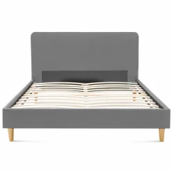 Lit scandinave gris clair 2 places