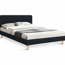 Lit scandinave noir 2 places 140x190 cm