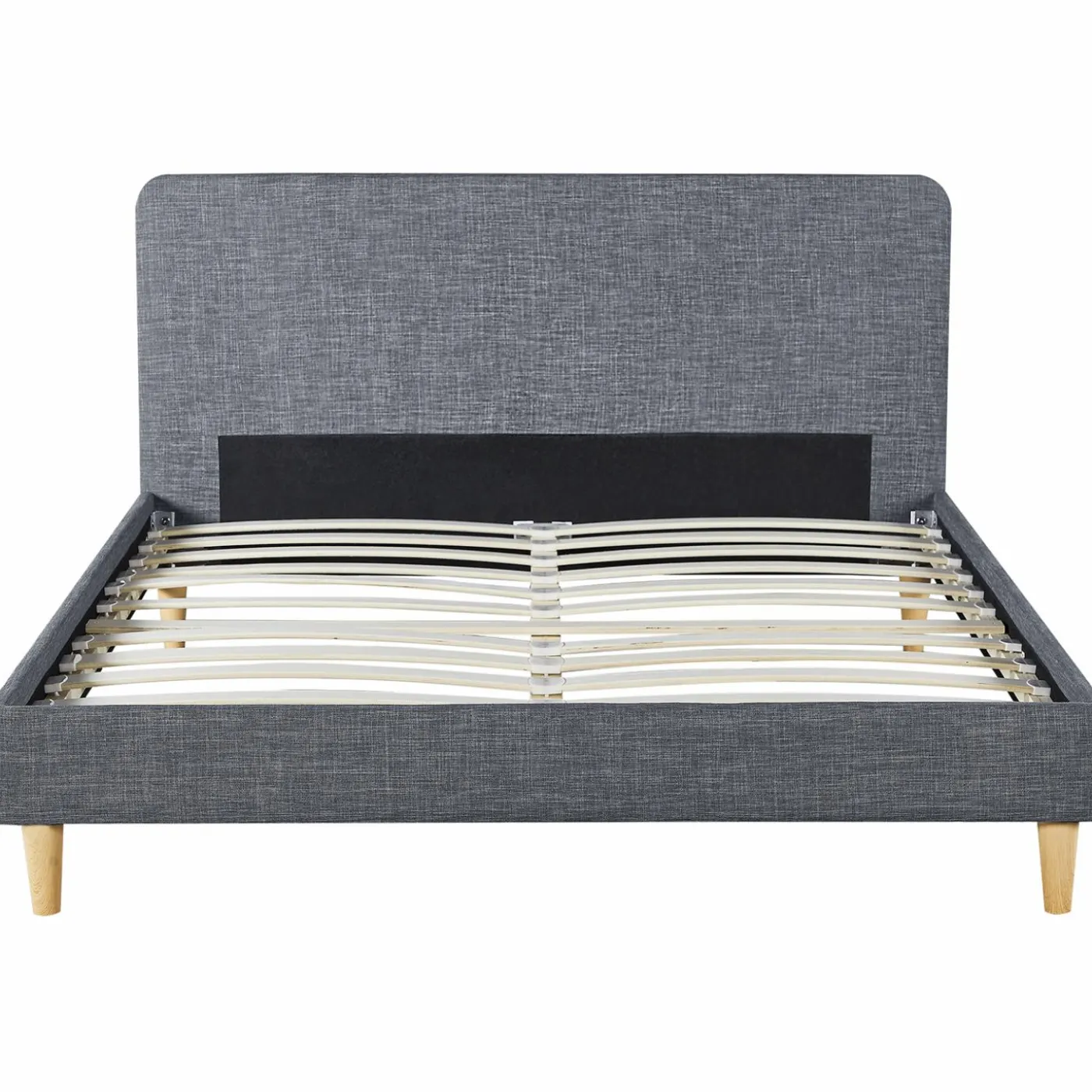 Lit scandinave 140x190 cm gris