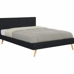 Lit style scandinave 140 x 190 cm noir