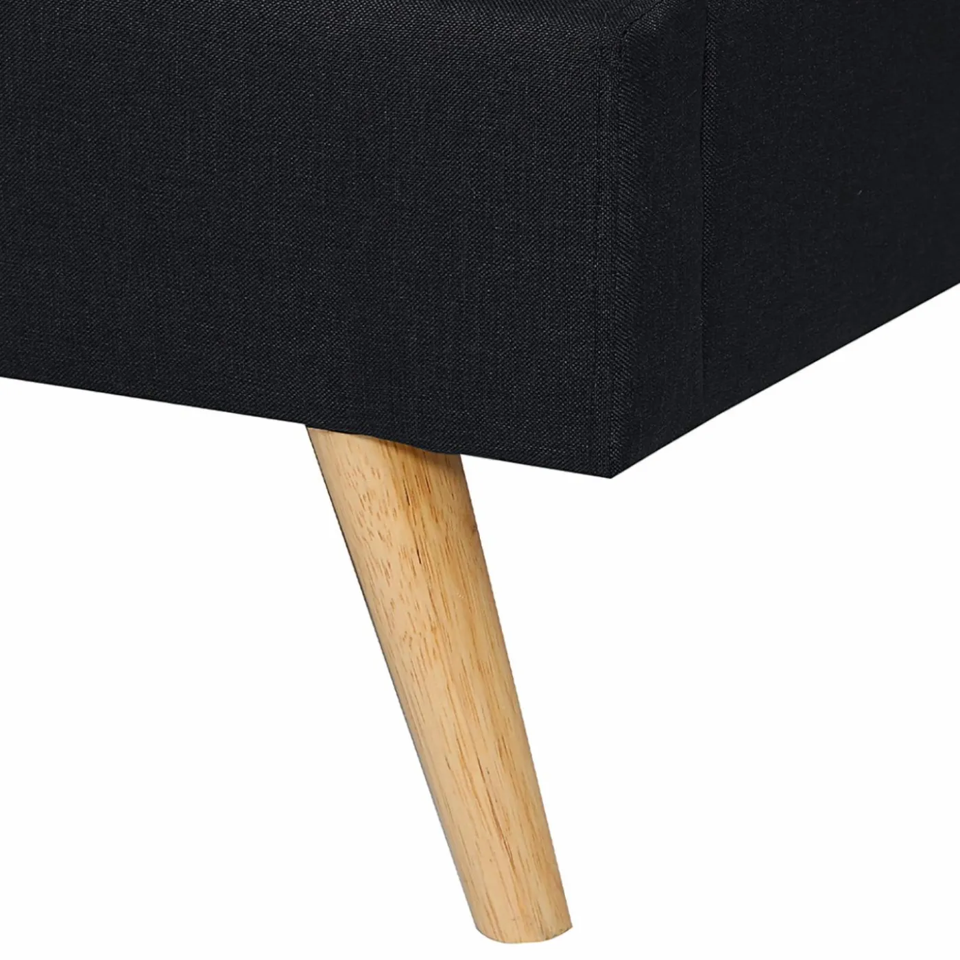 Lit style scandinave 140 x 190 cm noir
