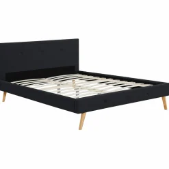 Lit style scandinave 140 x 190 cm noir