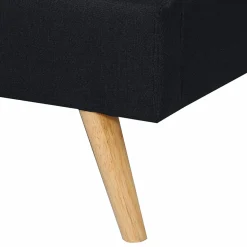 Lit style scandinave 160x200 cm noir