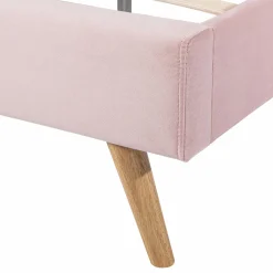 Lit style scandinave 140x190 cm rose