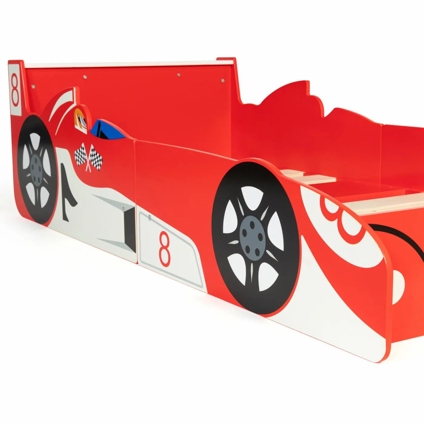 Lit voiture Formule 1 rouge