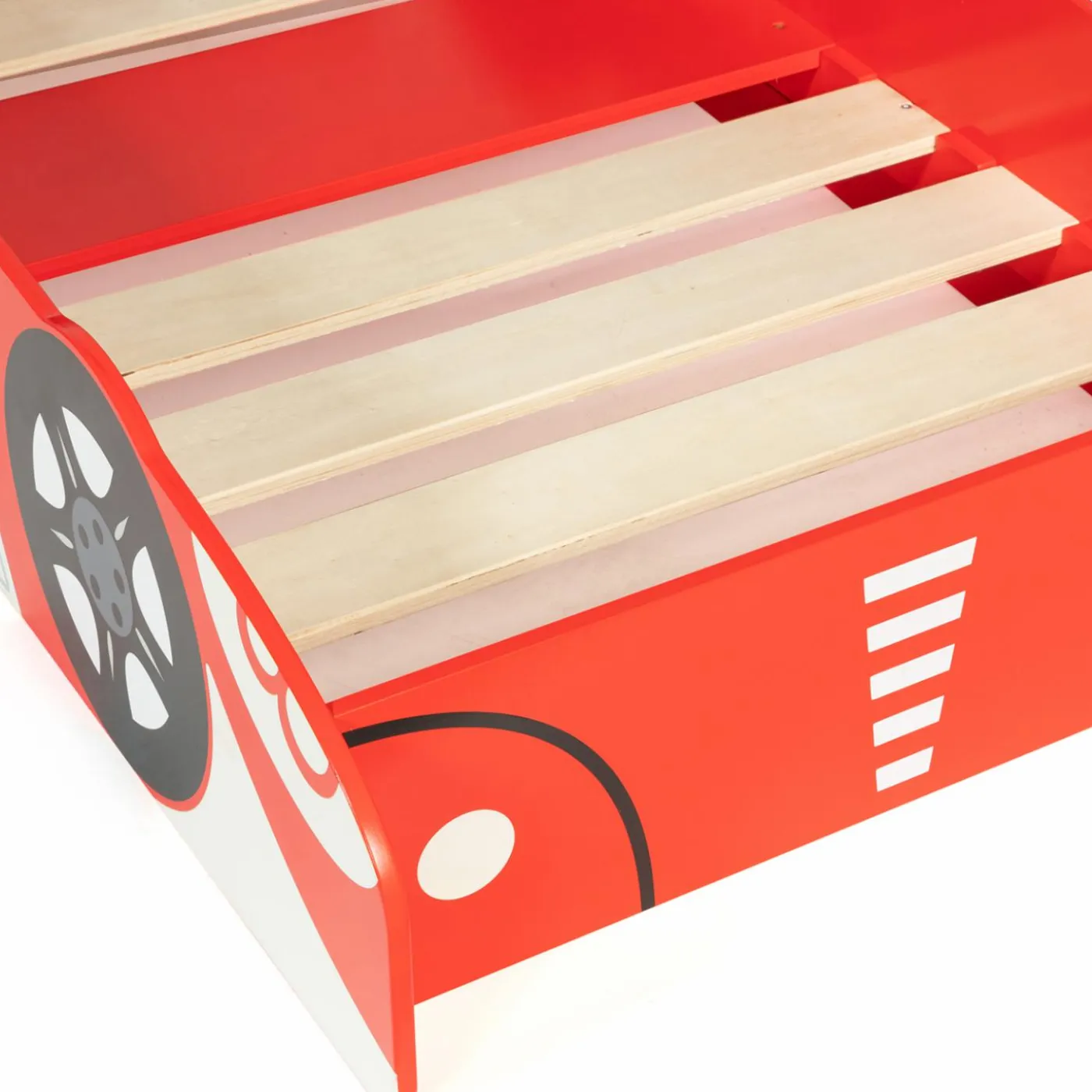 Lit voiture Formule 1 rouge