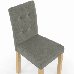 Lot 4 chaises capitonnées gris chiné