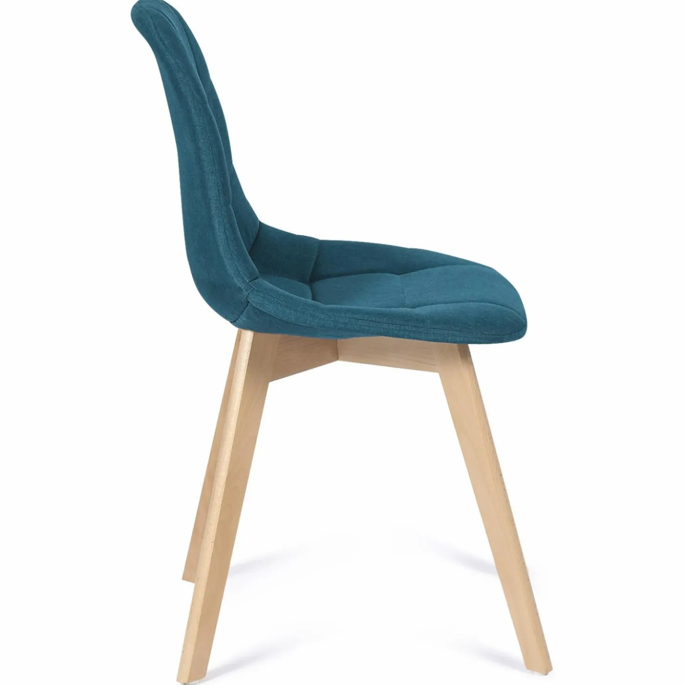 Lot 4 chaises scandinaves bleu canard