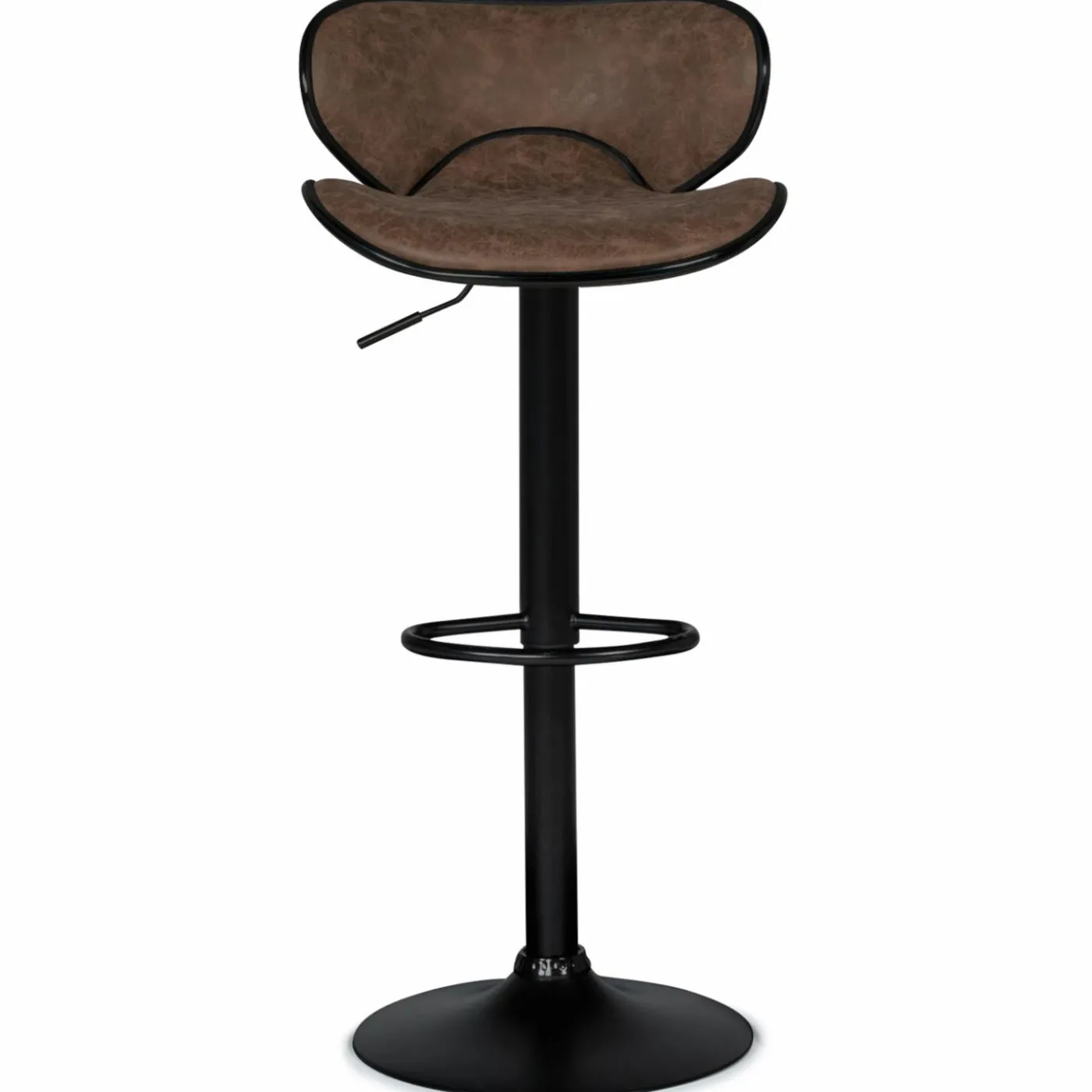 Lot 2 tabourets de bar marron réglables